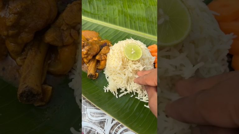 🤤 কলাপাতায় চিকেন থালি🤤#chicken #delicious #indianfood #recipe ￼￼￼