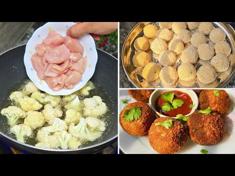 গরম তেলের মধ্যে ফুলকপি এবং চিকেন ভেজে দেখুন,,অবিশ্বাস্য রেসিপি তৈরি হবে/chicken ball/chicken recipe