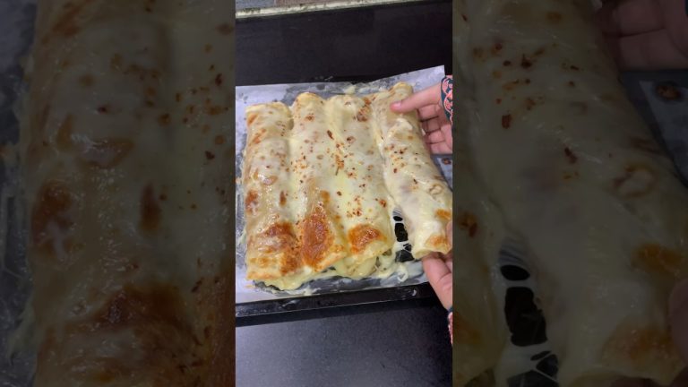 Cheesy Paratha Chicken Roll Recipe #shorts