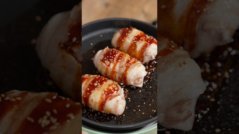 Pork-wrapped sausage onigiri