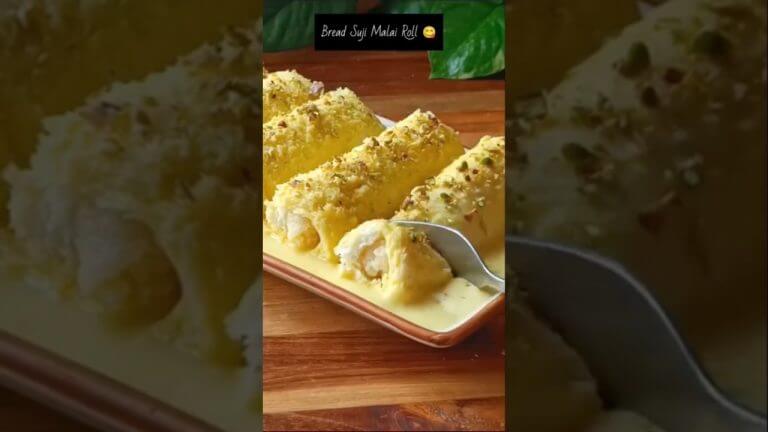 Soft & Creamy Bread Malai Rolls Recipe 😋🤤😍 #shorts #recipe