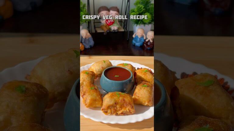 Trending recipe of crispy Veg roll #shorts #samosa #recipe #potato #crispy #trending #shortsfeed