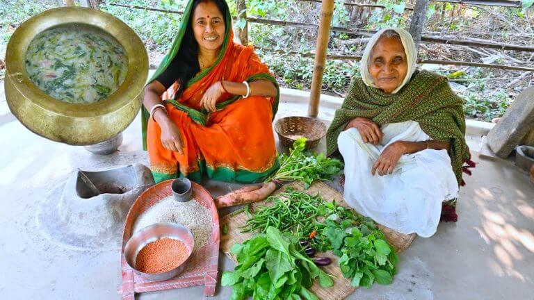 villfood Morning Breakfast | শীতের সকালে গরম গরম তাজা খাবার | Grandmother Healthy food recipes