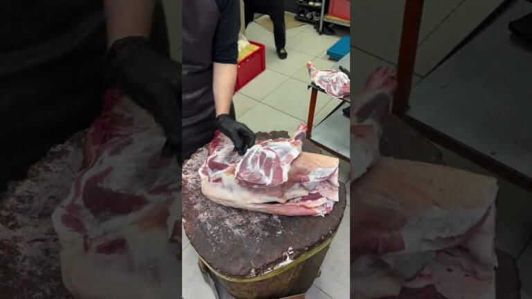 Satisfying Meat Cutting ✨ | Perfect Knife Skills #bbq #shorts #bbqmeat #bbqfoodbeefusa