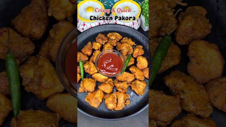 Crispy & Quick Chicken Pakora 🍗😋 #shorts #snacks #recipe #chickenfry #chickenpakora #pakoda #viral