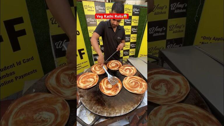 Bulk Making of Veg Kathi Rolls😱| Indian Streetfood