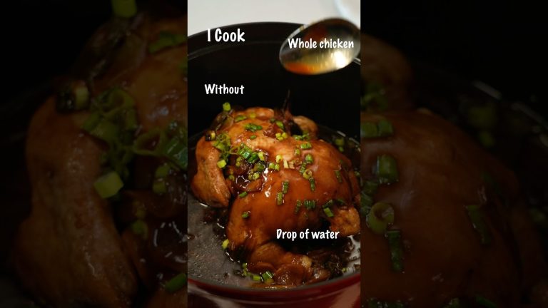 I Cooked a Whole Chicken Without Water! Chinese Scallion braised chicken