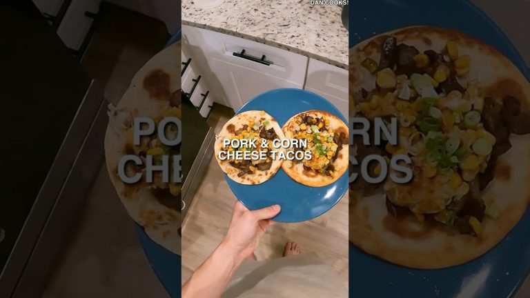 POV Leftover Chinese BBQ Pork & Korean Corn Cheese Tacos