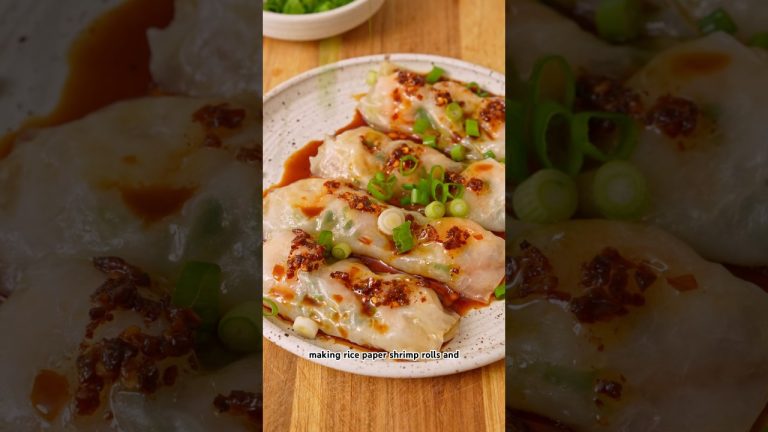 Day 6/30 of High Protein Recipes: RICE PAPER SHRIM ROLLS (CHEUNG FUN)