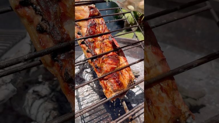 Así se hace el pechito de cerdo PERFECTO al asador🔥#asado #receta #argentina