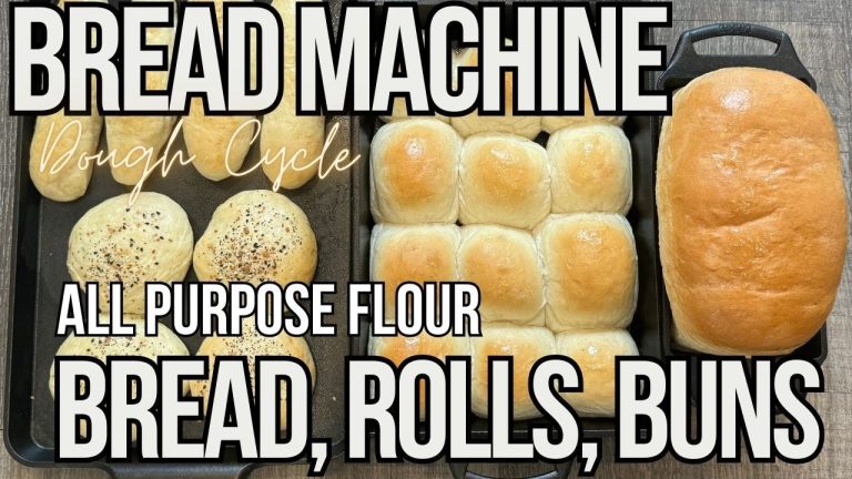 3 Recipes – Bread Machine Dough Cycle – Bread, Rolls, & Buns – All Purpose Flour! #recipe