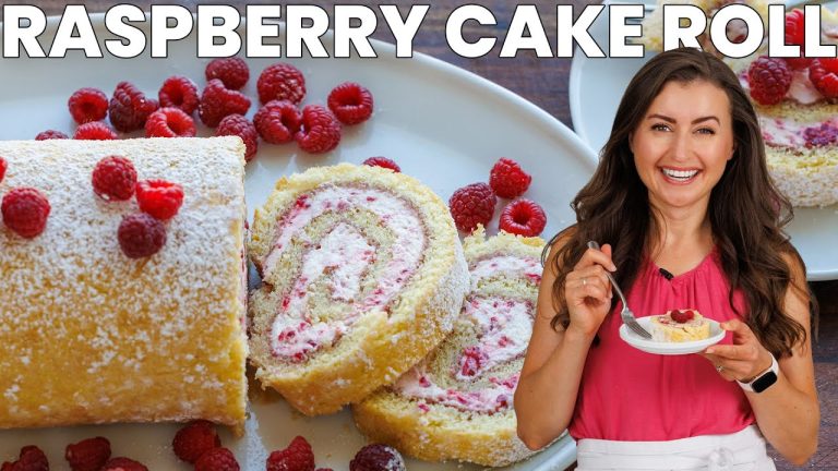 Easy Raspberry Swiss Roll Recipe | Soft & Creamy Filling