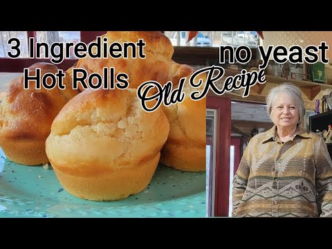 No Yeast! 3 Ingredient Hot Rolls // light & tender
