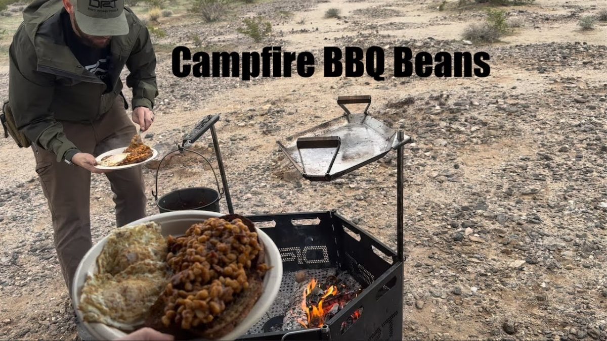 Cooking BBQ Baked Beans Over a Campfire | Real Outdoor Cooking