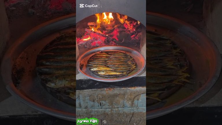 FISH BBQ/ Baked Fish in COB Oven 🐟😋 #shorts #trending #fish