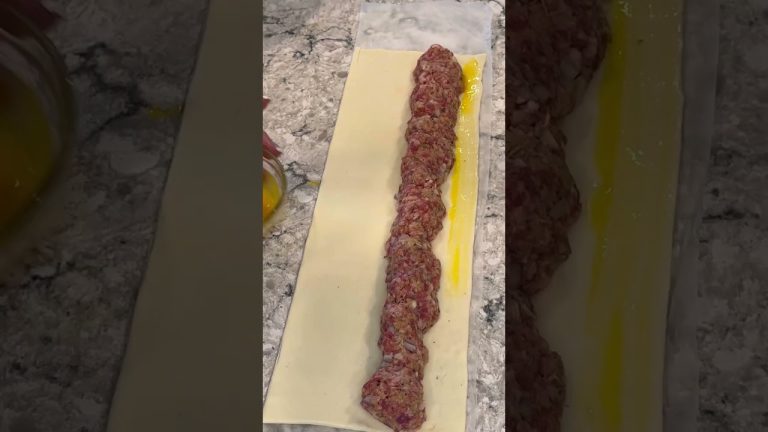 The BEST and EASIEST Irish Sausage Roll ☘️ #shorts #puffpastry