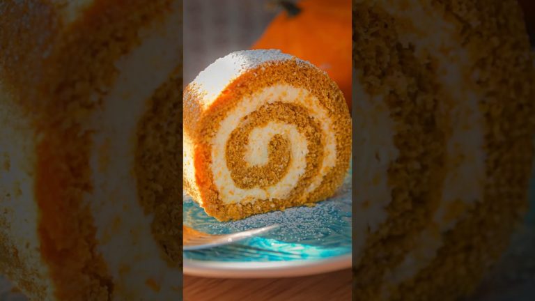 Amazing PUMPKIN ROLL cake recipe