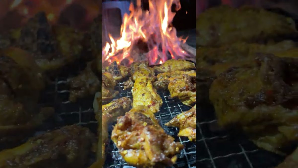 Chicken Barbecue ASMR ππ₯ | Juicy BBQ Sounds | broiled ASMR #shorts