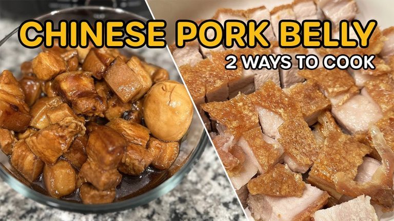 Chinese Braised Pork Belly | Cantonese BBQ Air Fryer Crispy Siu Yuk | Costco Meat Cooking Recipes