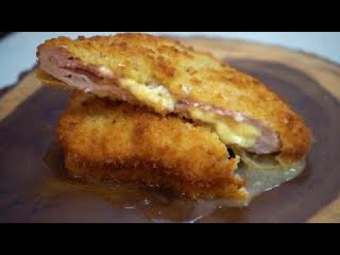 1 minute Cordon bleu pork recipe Tasty k_fe #Shorts