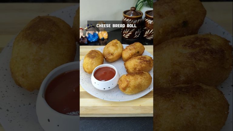 Cheesy Bread Roll Recipe #shorts #recipe #potato #snacks #bread #cheese #viral #trendingshorts