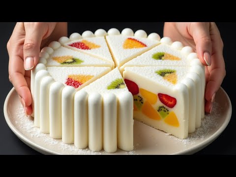 ❗Nur Milch und Kondensmilch! Weihnachtsdessert in 10 Minuten ohne Ofen, Mehl oder Gelatine!