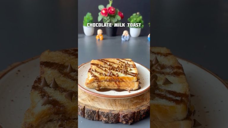 Trending recipe of chocolate milk toast #shorts #dessert #chocolate #recipe #bread
