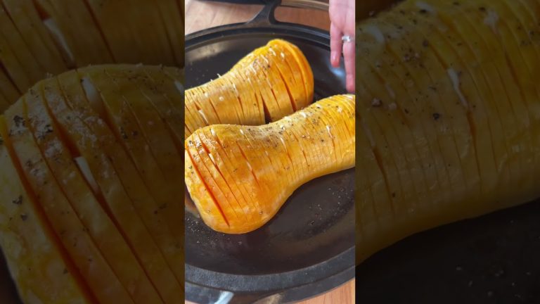 Hasselback Squash #squash #recipe #vegan