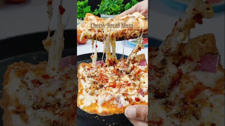 🍕Cheesy Bread Pizza Slices🤤 #cheesy #pizzabread #cheesybread #viral #recipe #trending #shorts