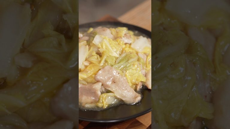 Stir-Fried Pork and Napa Cabbage with Rice #food