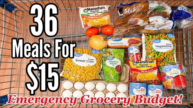 36 MEALS FOR $15 | Easy, Cheap & FILLING Recipes for an Emergency Grocery Budget