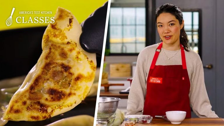 Easy Crispy Cabbage Mushroom Potsticker Recipe | America’s Test Kitchen