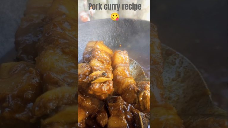 Best weather 🌡️ Tasty pork curry recipe  #shorts #porkbelly