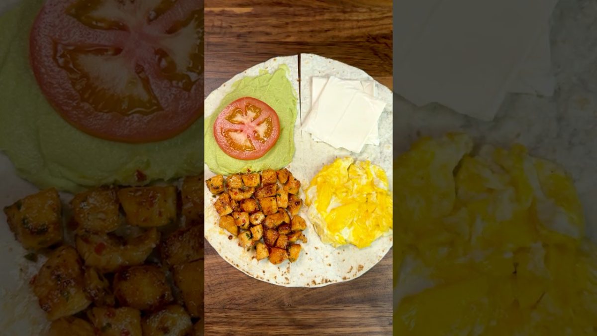 Chicken Egg Tortilla Wrap! Easy Breakfast #shorts