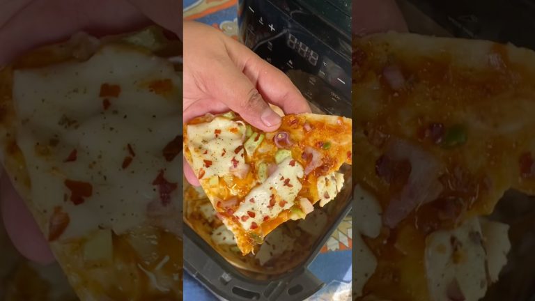 Bread Pizza 🍕 #bread #streetfood #fyp #airfryer #pizza #shorts