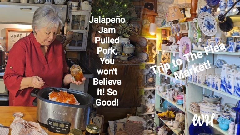 Delicious Jalapeño Jam Pulled Pork! Trip to the Flea Markets! #superbowlrecipe