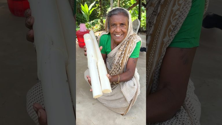 Banana Stem Fry | Traditional Indian Recipe #recipe #shorts #villagefood