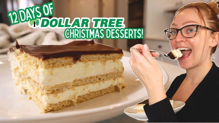 12 Days of Dollar Tree Christmas Desserts: Eclair Cake (No Bake Dessert!)
