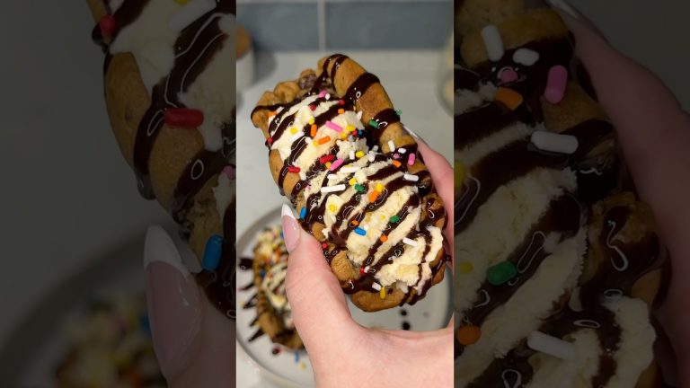 viral cookie ice cream tacos recipe🍦🍪 #shorts #cookies #recipe #dessert #baking #easyrecipe #food