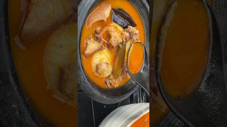 Ghana light soup recipe | Delicious Pork & Beef light soup #ghanafood #shortfeed #fyp