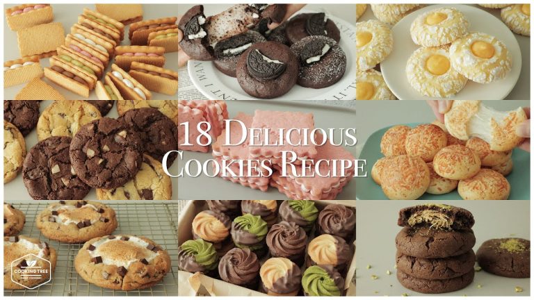 저장각! 18가지 쿠키 디저트 레시피 모음 | Easy & Delicious! 18 Cookies Dessert Recipe | 홈베이킹 영상 Home Baking Video