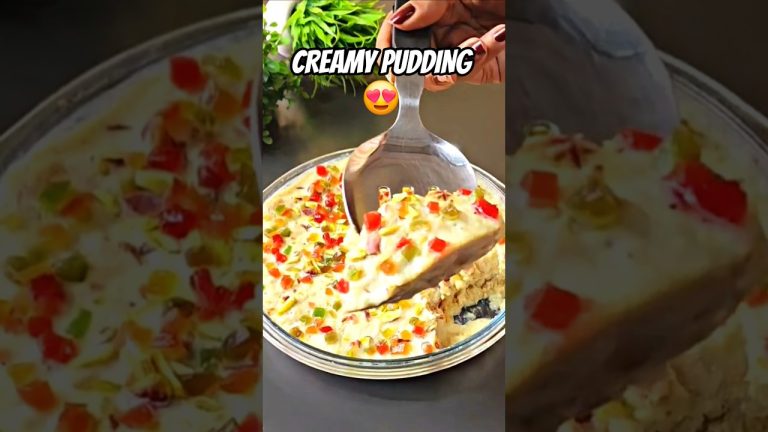 Creamy Rusk Pudding 😍 | Easy Dessert Recipe #dessert #shorts