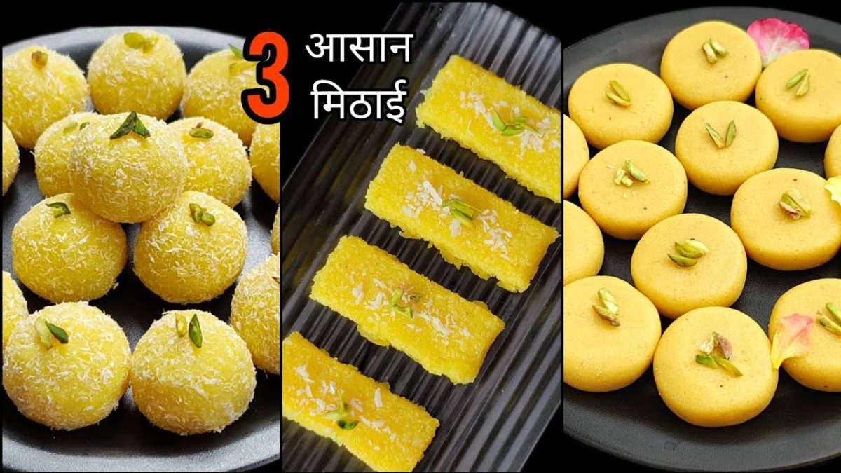 3 Quick & Easy Mithai | Basant Panchami Special Sweets Recipe | 3 आसान मिठाई बसंत पंचमी स्पेशल