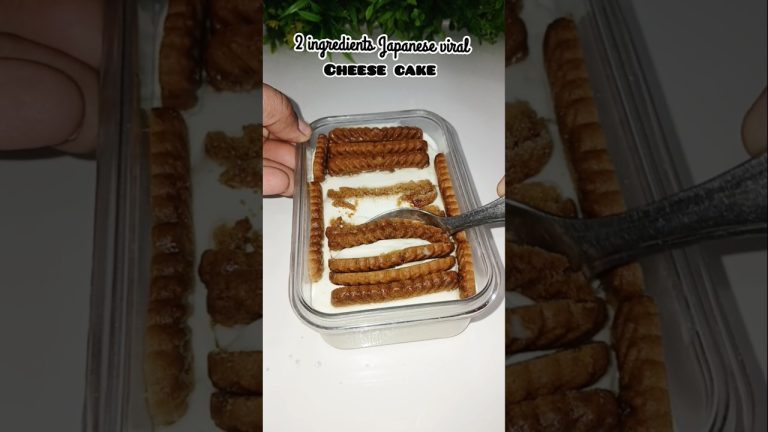 2 ingredients Japanese viral cheese cake | Yogurt cheesecake #shorts #viral #cheesecake
