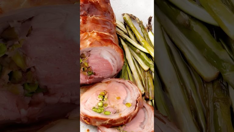 Selle d’agneau aux petits pois et asperges ⭐ #Selle #petitspois #asperges