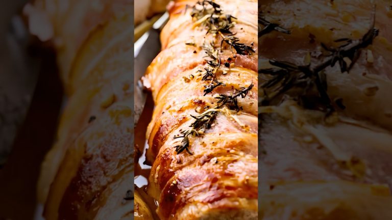 Filet mignon au lard, à la moutarde et au vin blanc ⭐ #Filetmignon #moutarde #vinblanc