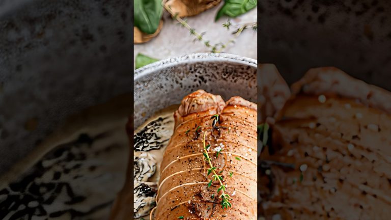 Filet mignon farci aux fruits secs et purée de céleri ⭐ #Filetmignon #fruitssecs #céleri