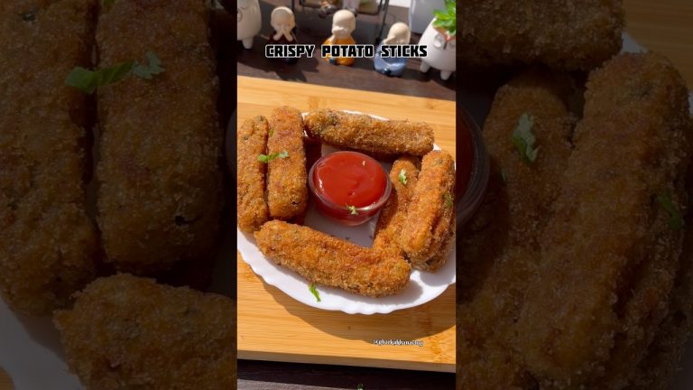 Super Crunchy Potato Sticks #shorts #recipe #potato #trending #viral #shortsfeed #cooking #snacks