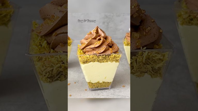 Dubai Chocolate inspired dessert cups 😍 Easy and Yummy no bake dessert ✨💖