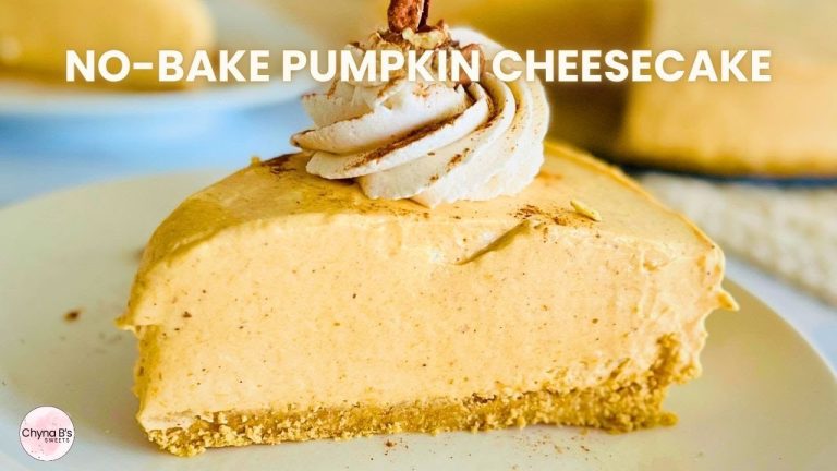Easy No-Bake Pumpkin Cheesecake Recipe | Perfect Fall Dessert for Pumpkin & Cheesecake Lovers!